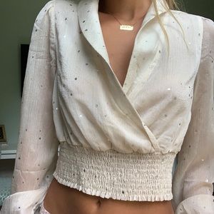 Long sleeve crop top